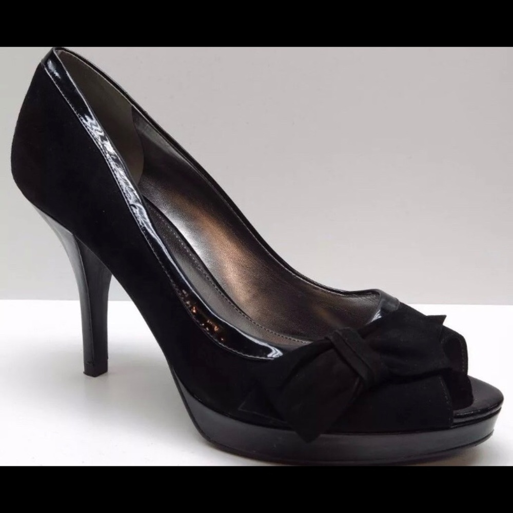 Marc Fisher Black open toe dress heels size 9